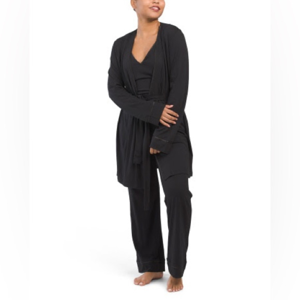 Cosabella Women’s Black 3 Piece Sleepwear PJ Pajama Pajamas set Cotton